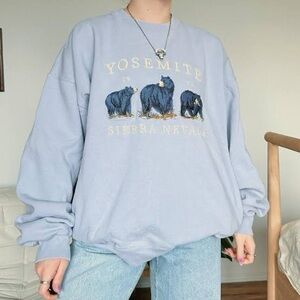 Brandy Melville Blue Yosemite Crewneck
